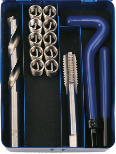 BGS Gewinde-Reparatursatz | M14 x 1,25 mm | 14-tlg.