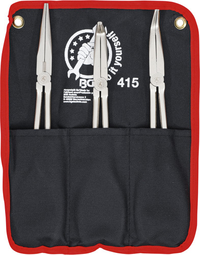 BGS Telefonzangen-Satz | gerade / gebogen | 260 - 285 mm | 3-tlg.