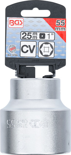 BGS Steckschlüssel-Einsatz Sechskant | Antrieb Innenvierkant 25 mm (1