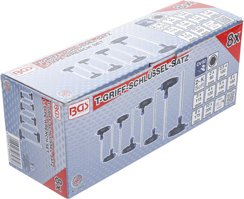 BGS T-Griff-Schlüssel-Satz | Innensechskant 2 - 10 mm | 8-tlg.