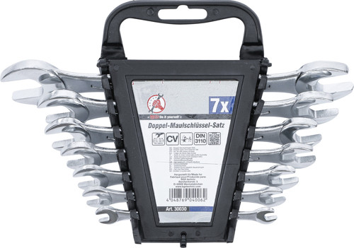BGS Doppel-Maulschlüssel-Satz | SW 6 x 7 - 19 x 22 mm | 7-tlg.