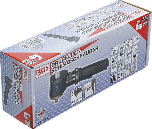 BGS Druckluft-Schlagschrauber | abgewinkelt | 12,5 mm (1/2