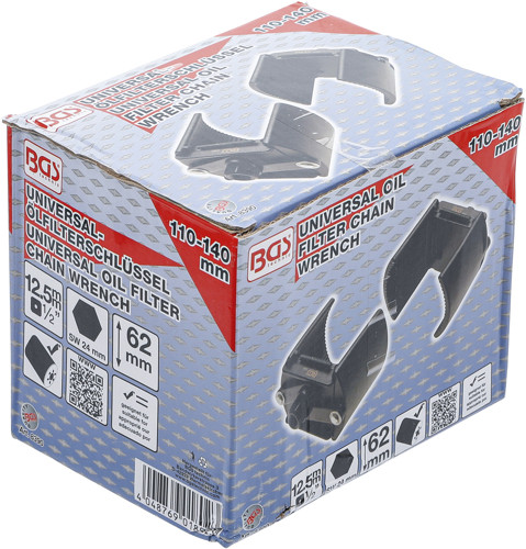 BGS Universal-Ölfilterschlüssel | Antrieb Innenvierkant 12,5 mm (1/2