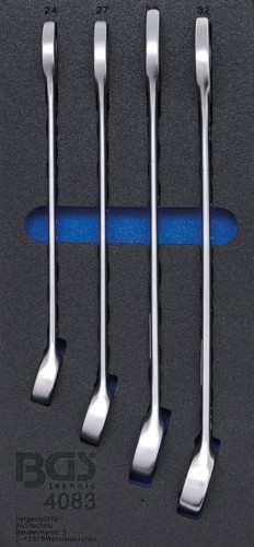 BGS Werkstattwageneinlage 1/3: Maul-Ringschlüssel-Satz | SW 24 - 32 mm | 4-tlg.