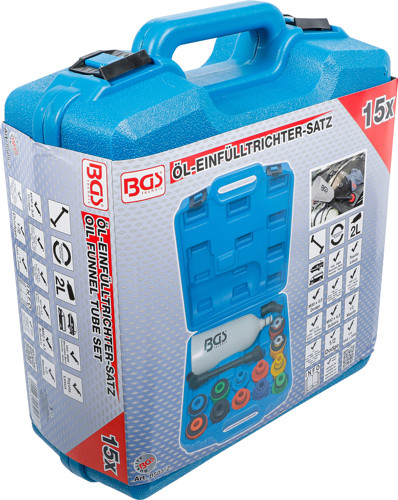 BGS Öl-Einfülltrichter-Satz | Kunststoffausführung | 15-tlg.