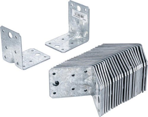 BGS Winkelverbinder | mit Sicke | 70 x 70 x 55 x 2,5 mm | Spar-Pack | 25 Stück