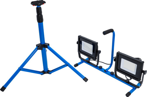 BGS Duo-SMD-LED-Arbeits-Strahler | mit Stativ | 2 x 70 W