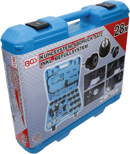 BGS Kühlsystem-Abdrück-Satz | inkl. Befüllsystem | 28-tlg.