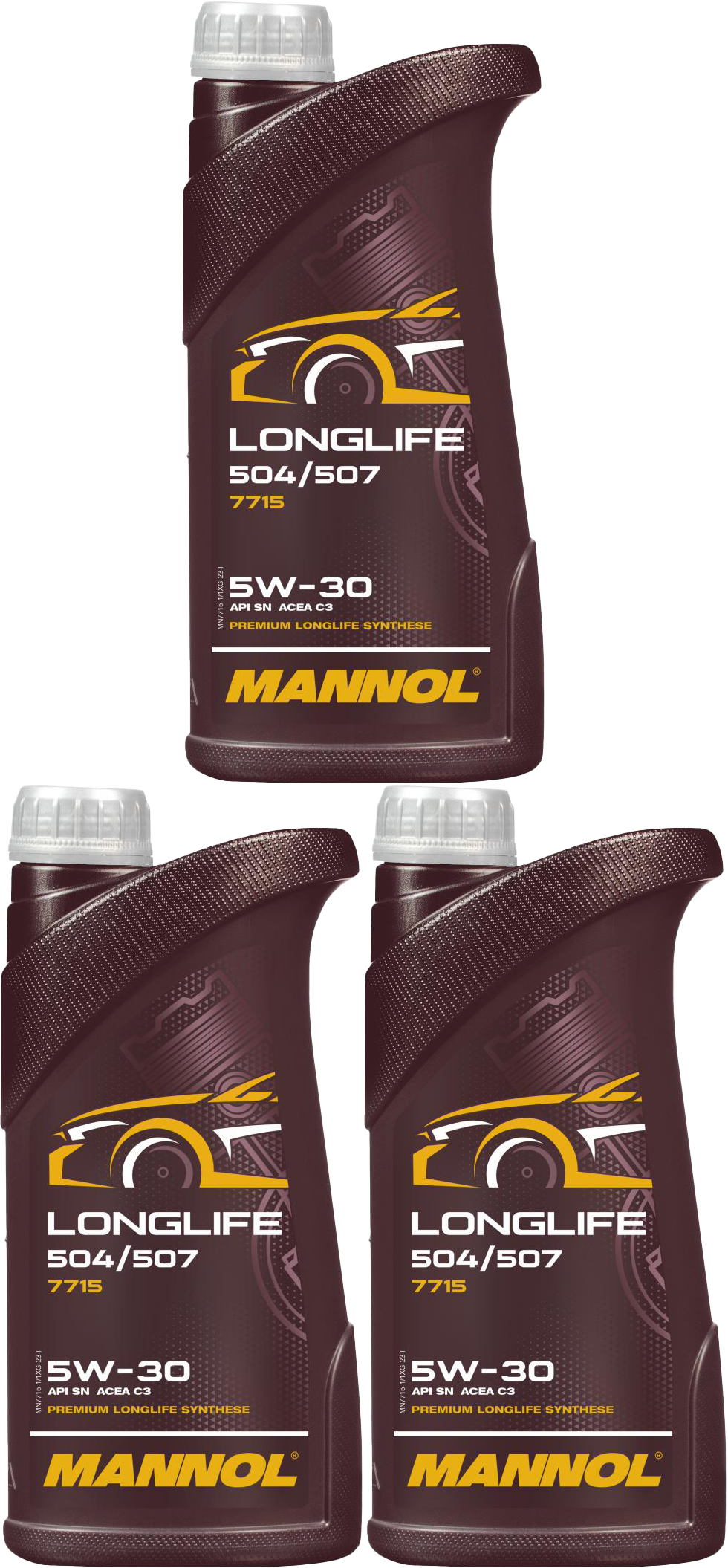Mannol 7715 LONGLIFE 504/507 5W-30 Motoröl 3x 1l = 3 Liter