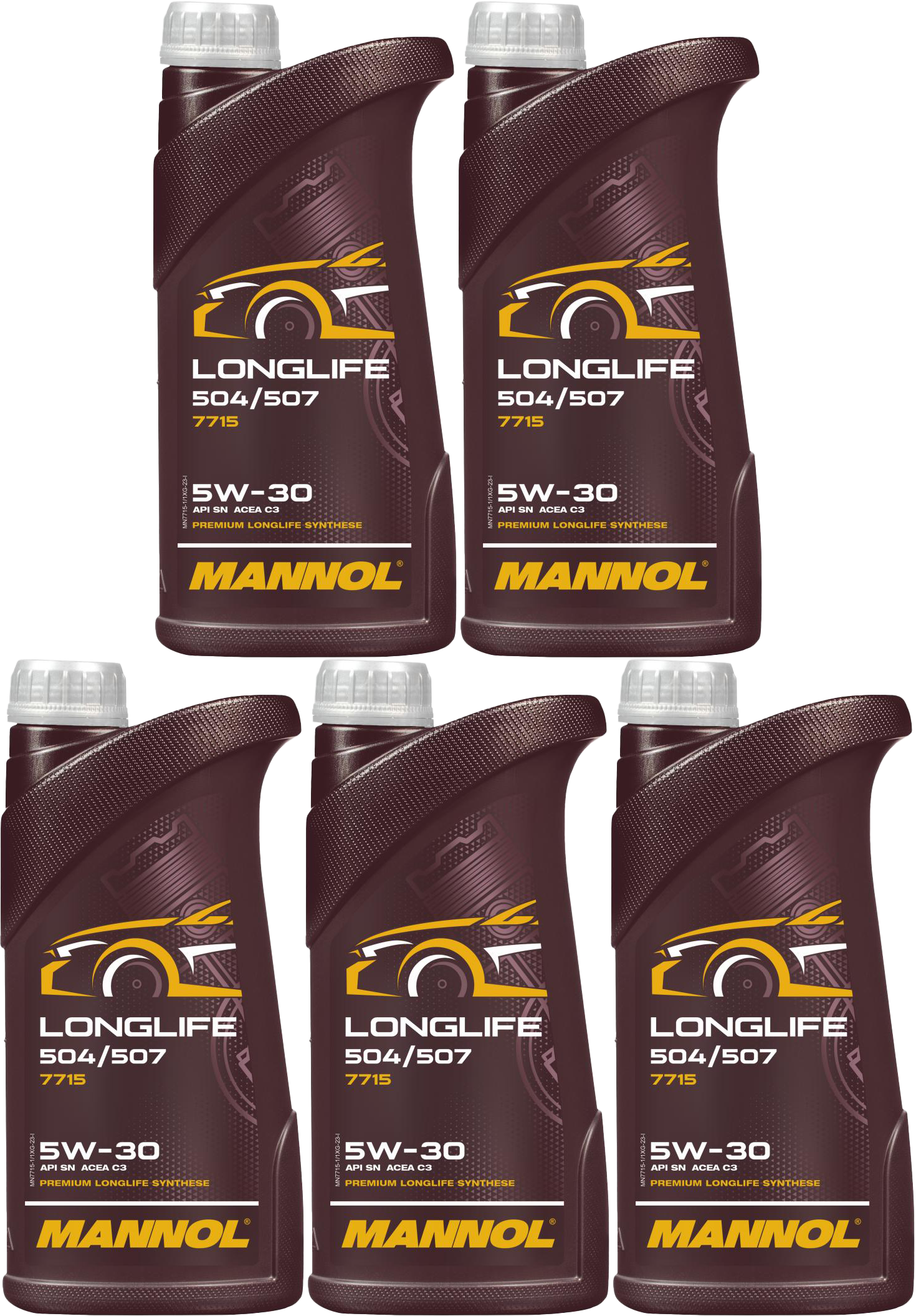 Mannol 7715 LONGLIFE 504/507 5W-30 Motoröl 5x 1l = 5 Liter