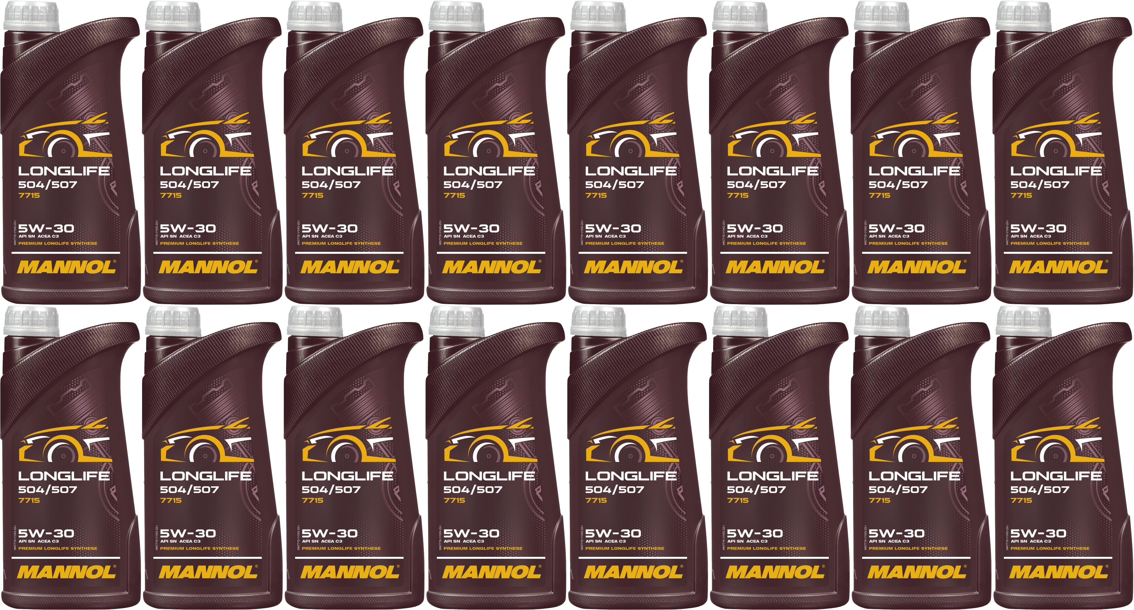 Mannol 7715 LONGLIFE 504/507 5W-30 Motoröl 16x 1l = 16 Liter