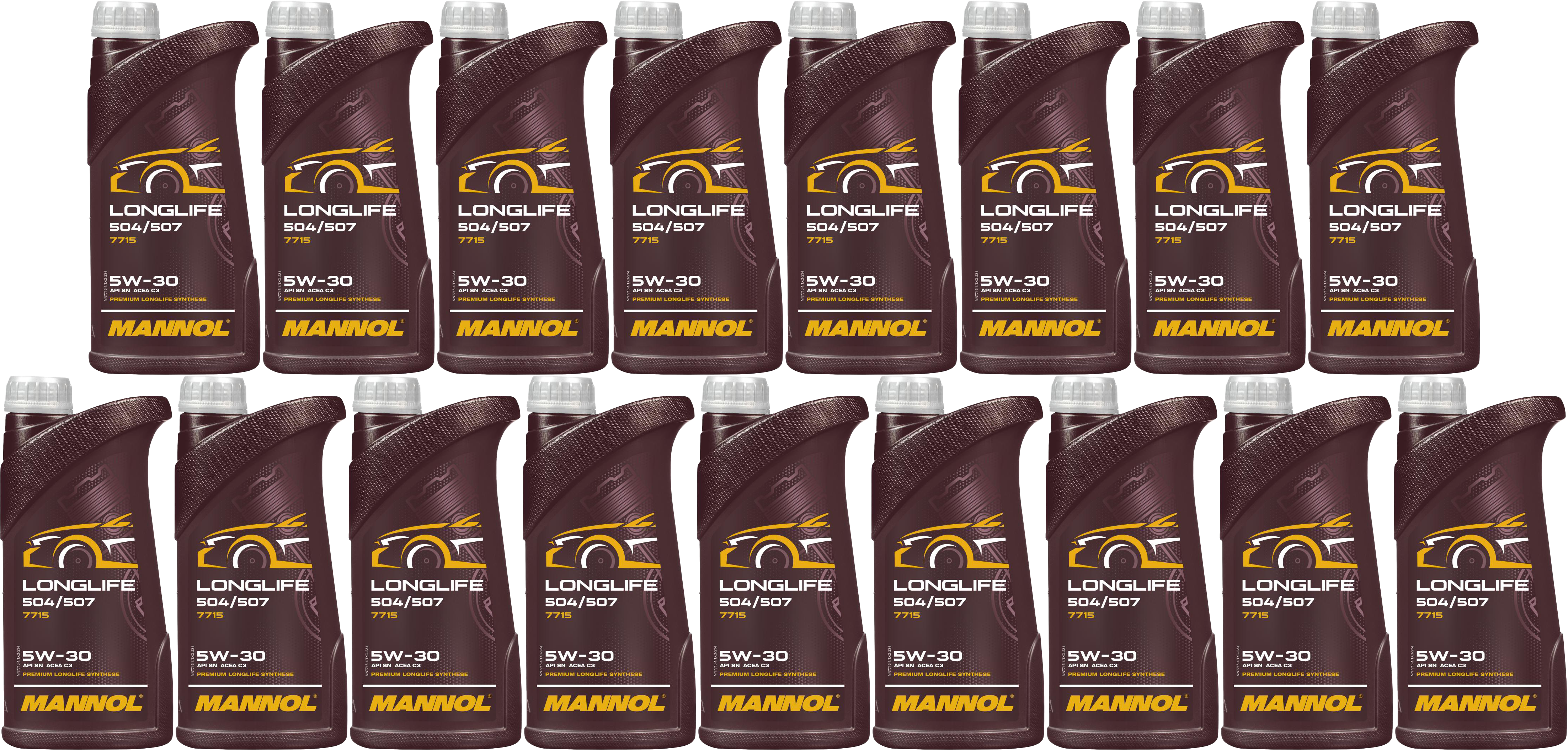 Mannol 7715 LONGLIFE 504/507 5W-30 Motoröl 17x 1l = 17 Liter