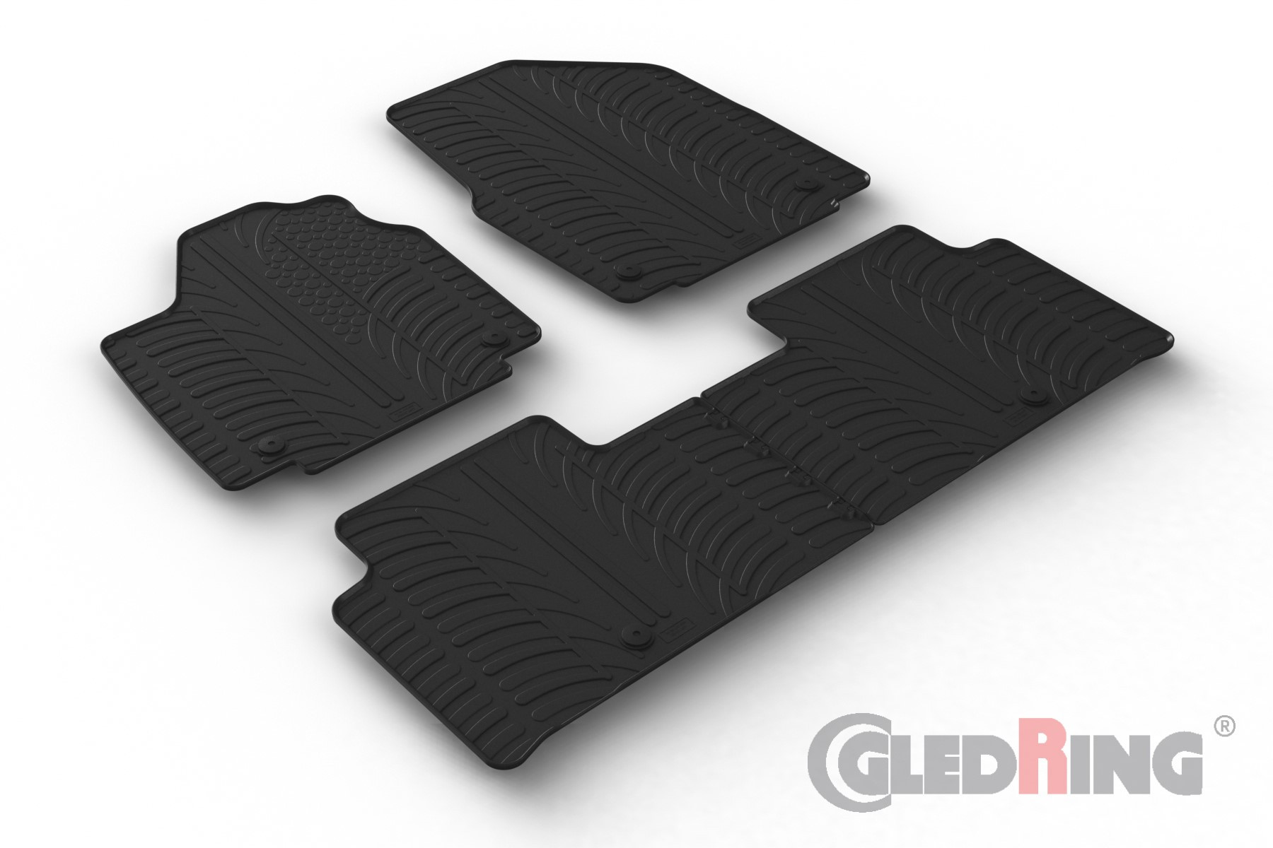 Original Gledring Passform Fußmatten Gummimatten 4 Tlg.+Fixing - KIA EV6 Elektro 05.2021->