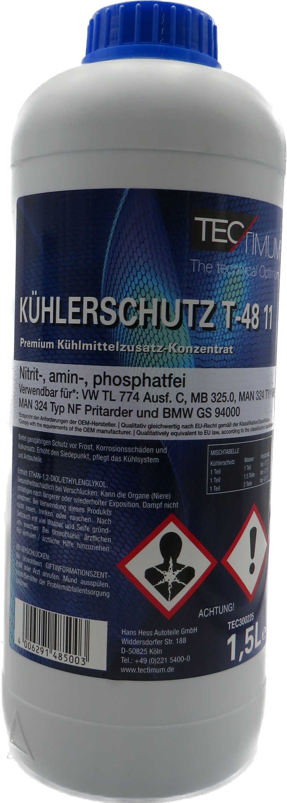 Tectimum Kühlerschutz Konzentrat T48 11 - 1,5 Liter AKTION