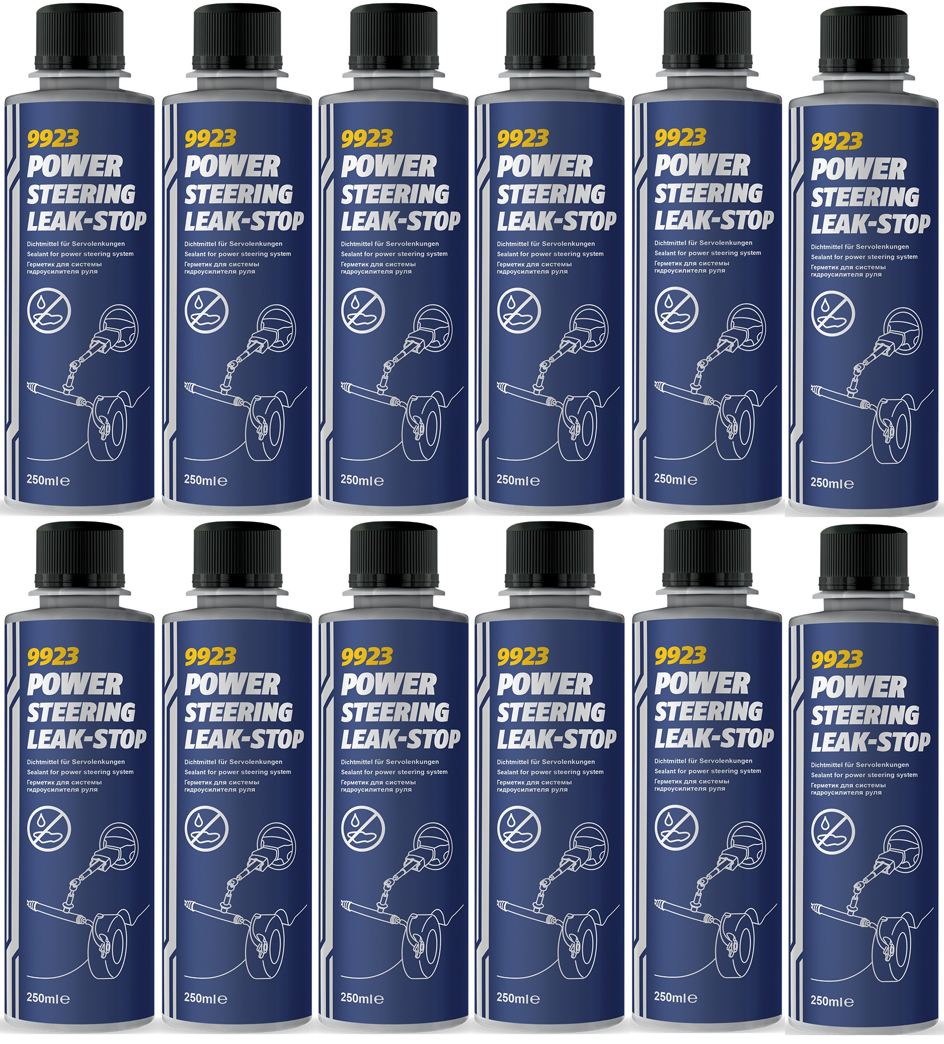 Mannol Power Steering Leak Stop 12x 250 Milliliter