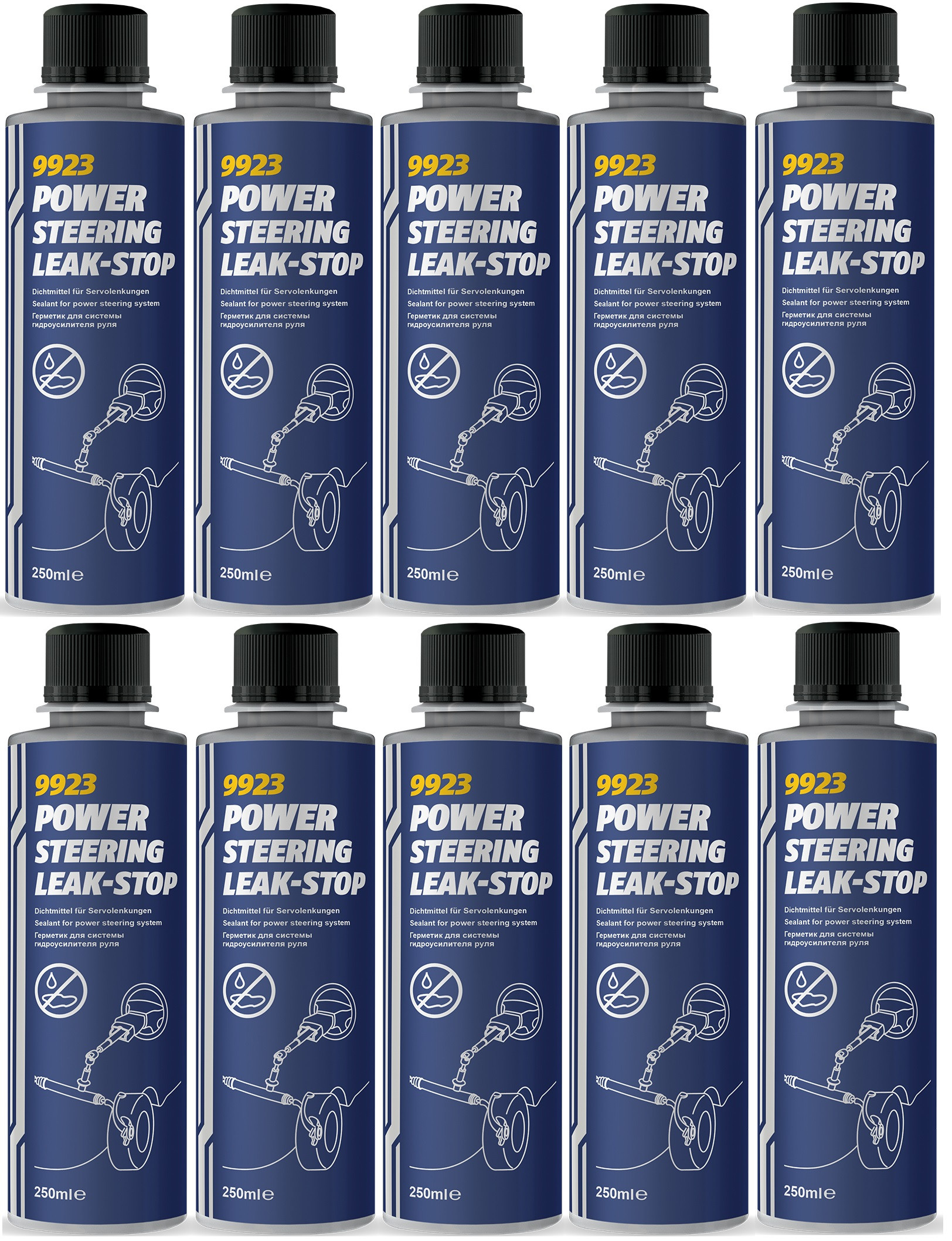 Mannol Power Steering Leak Stop 10x 250 Milliliter