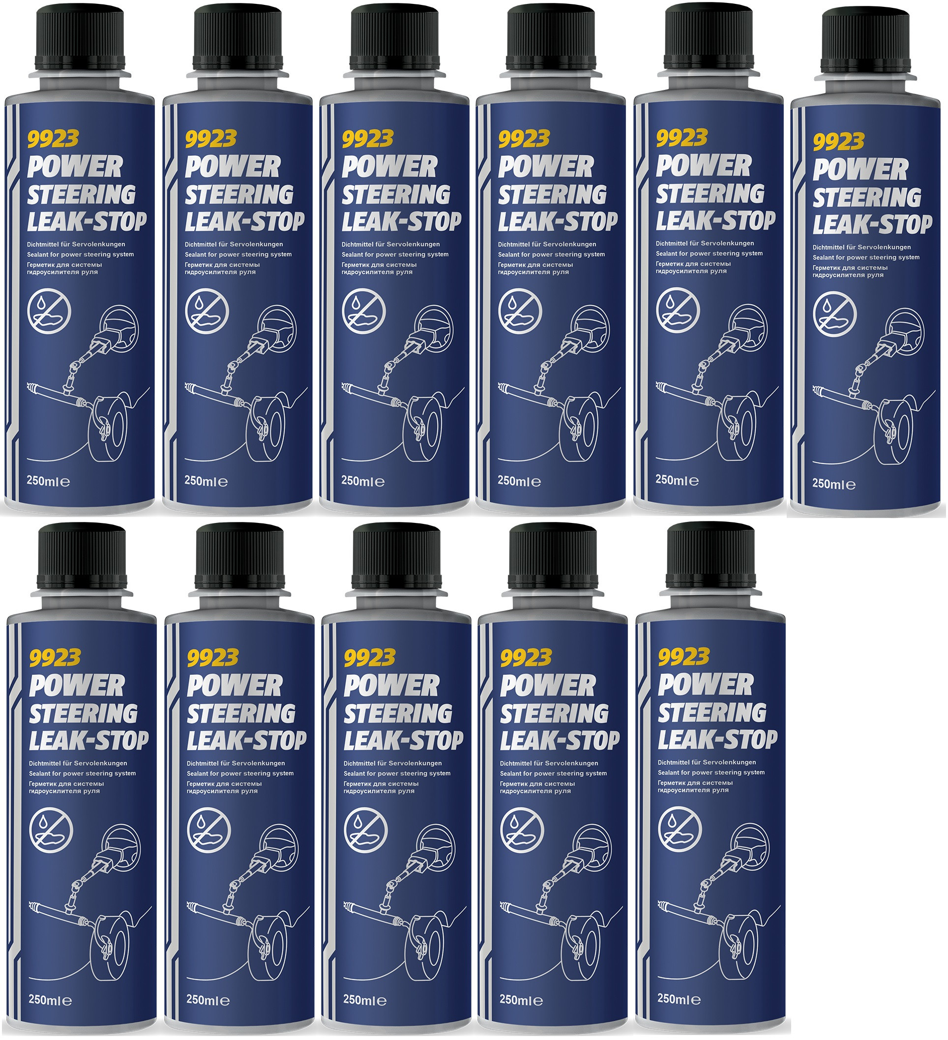 Mannol Power Steering Leak Stop 11x 250 Milliliter
