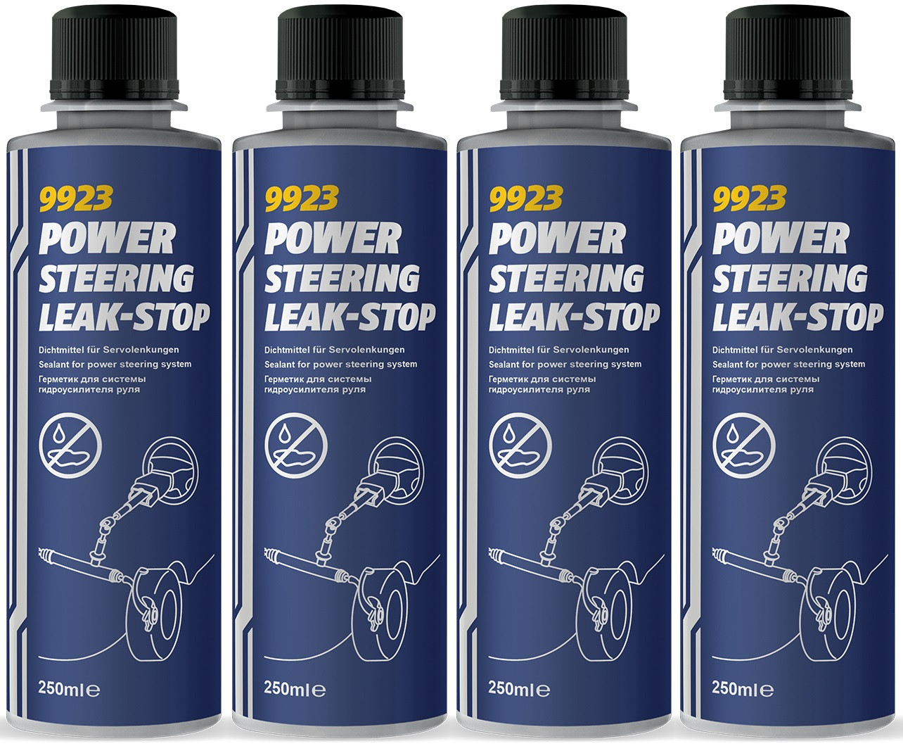 Mannol Power Steering Leak Stop 4x 250 Milliliter