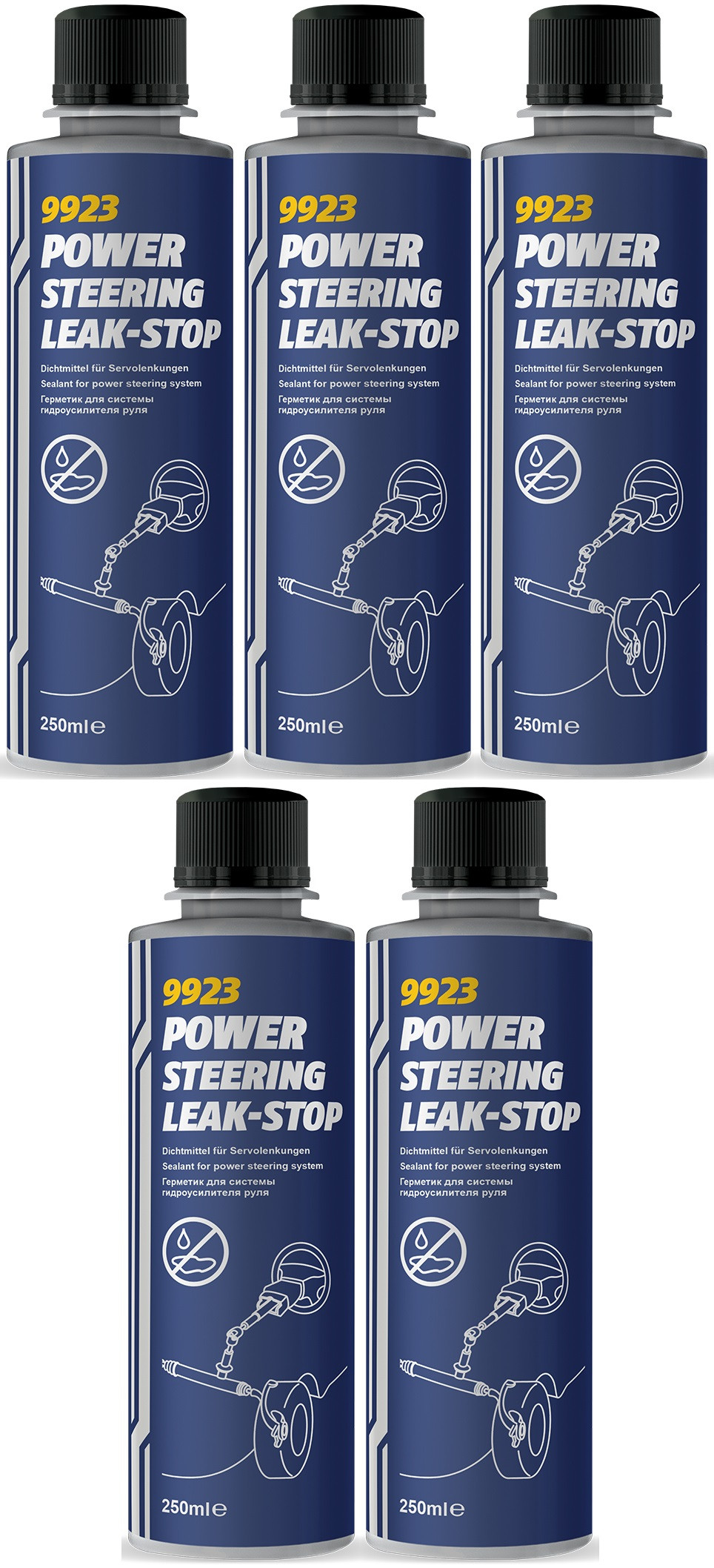 Mannol Power Steering Leak Stop 5x 250 Milliliter