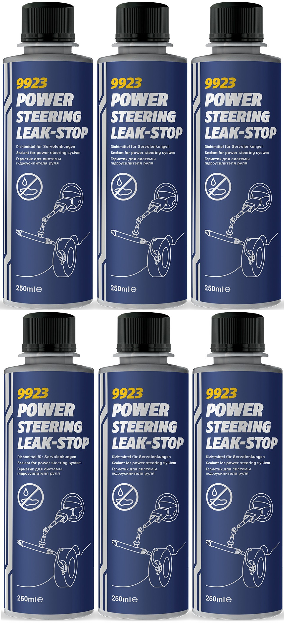 Mannol Power Steering Leak Stop 6x 250 Milliliter
