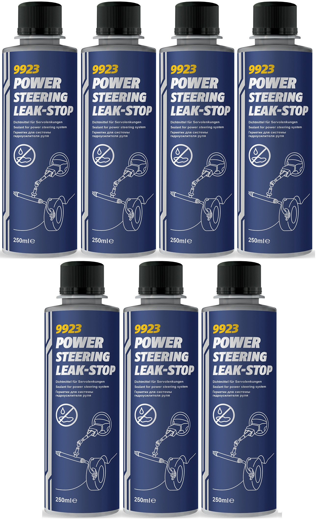 Mannol Power Steering Leak Stop 7x 250 Milliliter