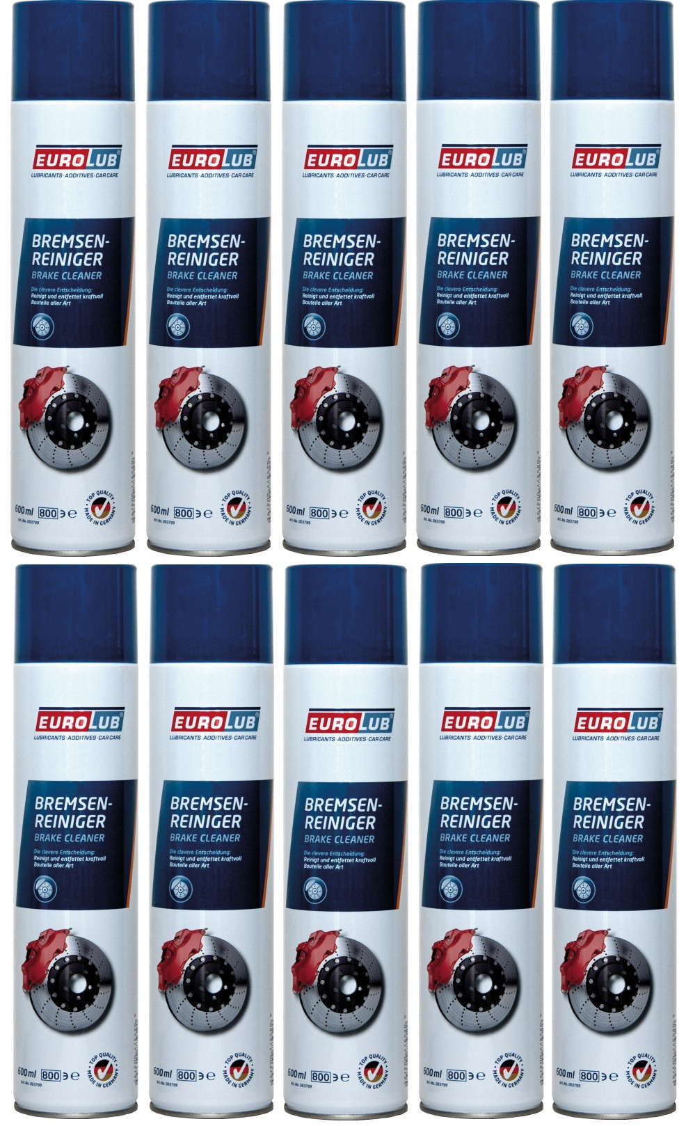 EUROLUB Bremsenreiniger Spray 10x 600ml