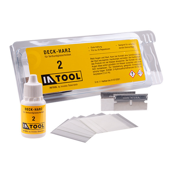 Innotec Windschutzscheiben Reparatur Set Nr. 2 Reparatur-Harz Set 3-teilig