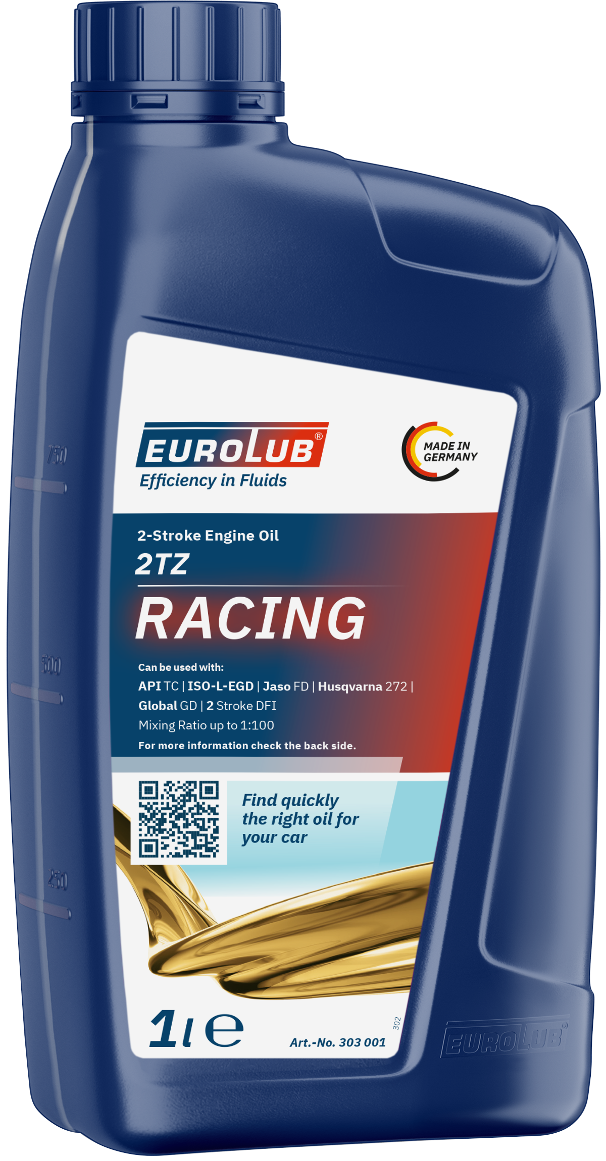 Eurolub 2 TZ Racing 2-Takt Motorrad Motoröl 1l Flasche