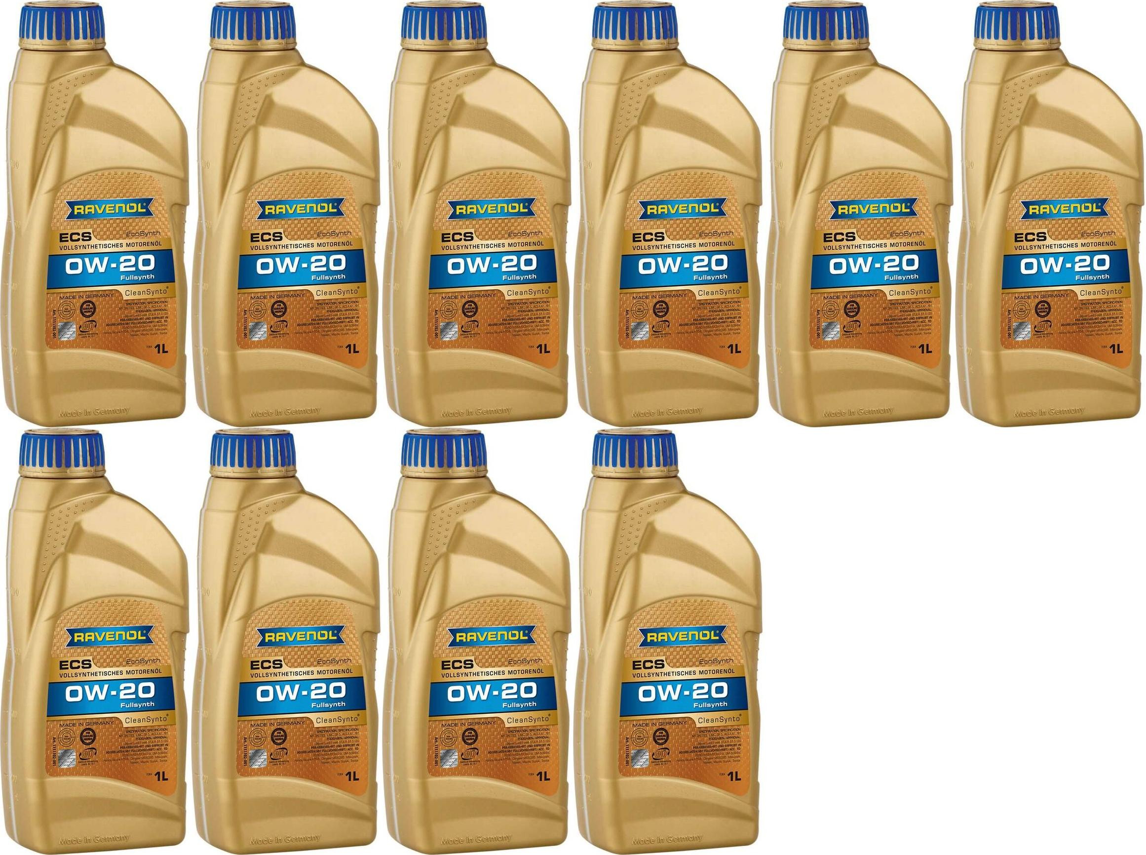 Ravenol Eco Synth ECS SAE 0W-20 Motoröl 10x 1l = 10 Liter