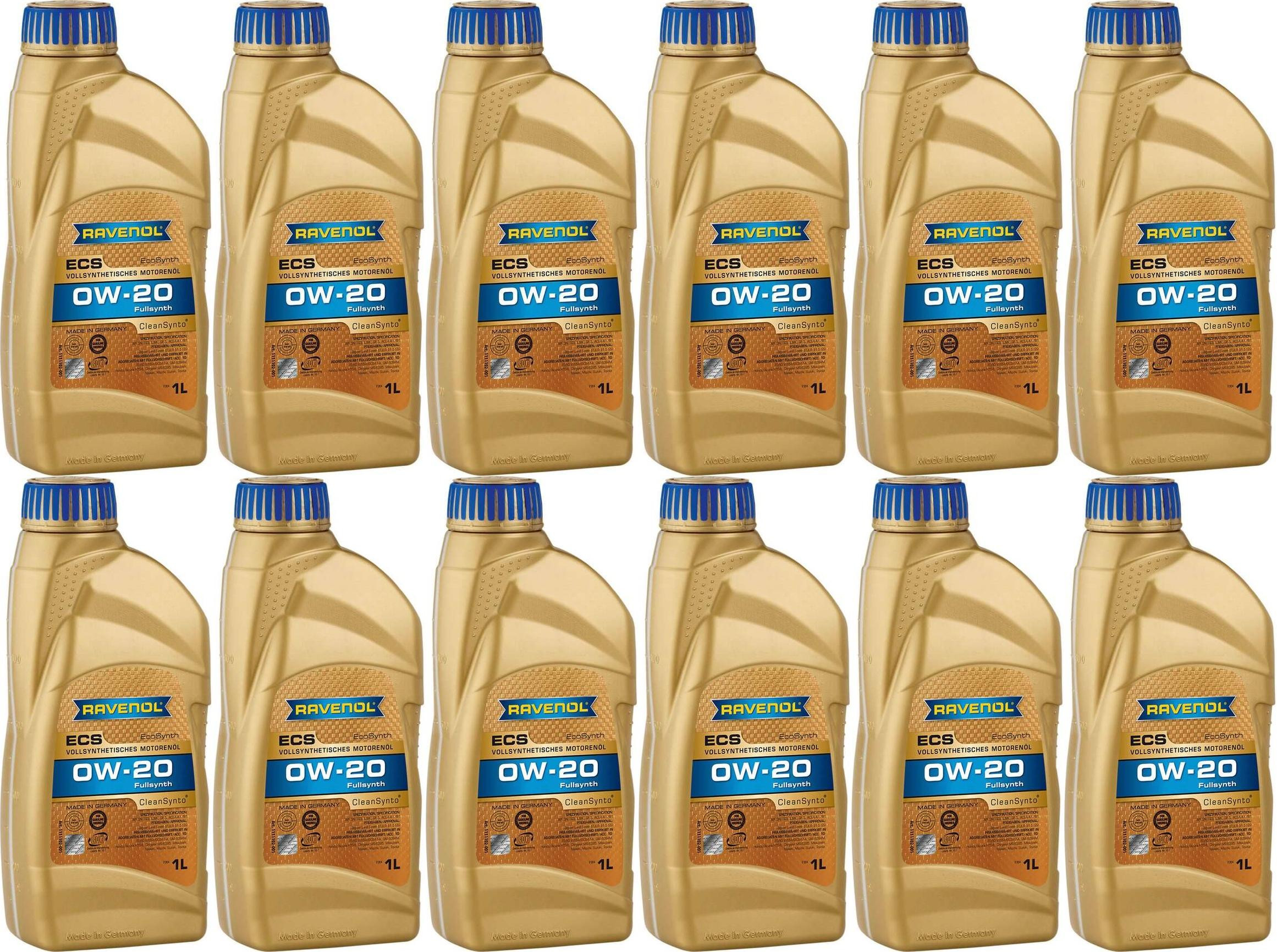 Ravenol Eco Synth ECS SAE 0W-20 Motoröl 12x 1l = 12 Liter