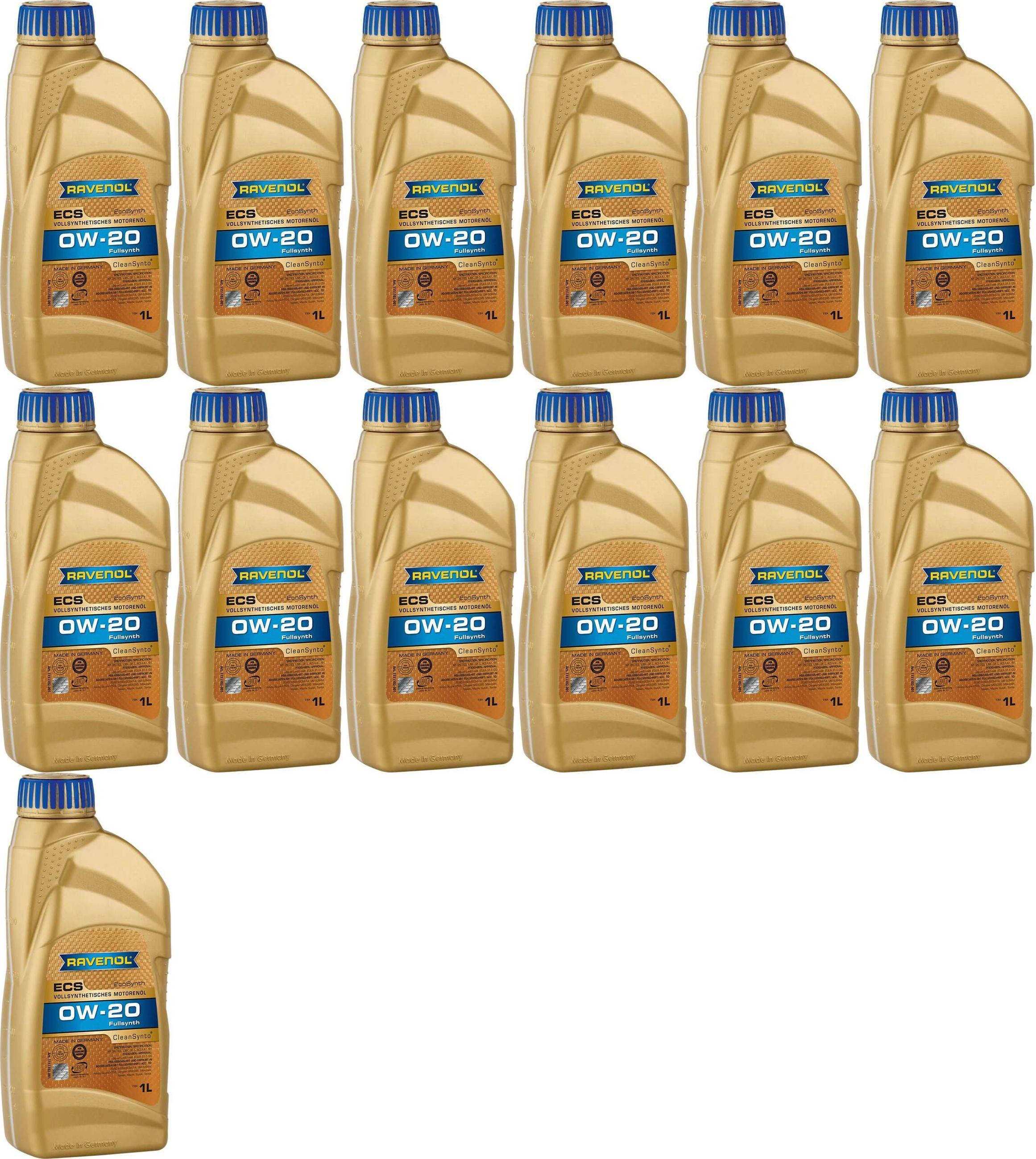 Ravenol Eco Synth ECS SAE 0W-20 Motoröl 13x 1l = 13 Liter