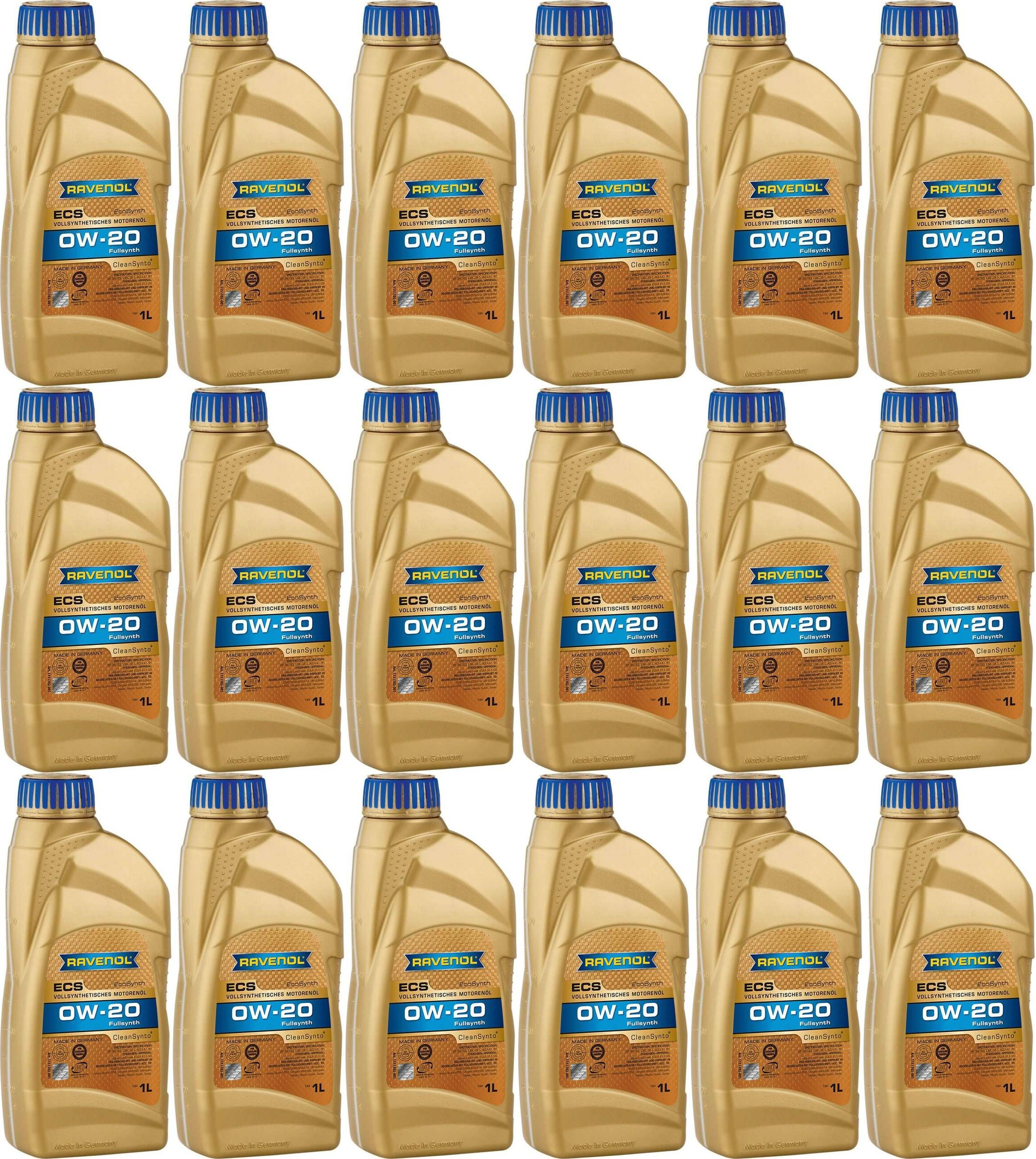 Ravenol Eco Synth ECS SAE 0W-20 Motoröl 18x 1l = 18 Liter