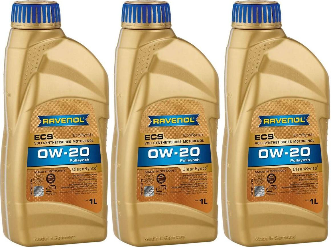 Ravenol Eco Synth ECS SAE 0W-20 Motoröl 3x 1l = 3 Liter