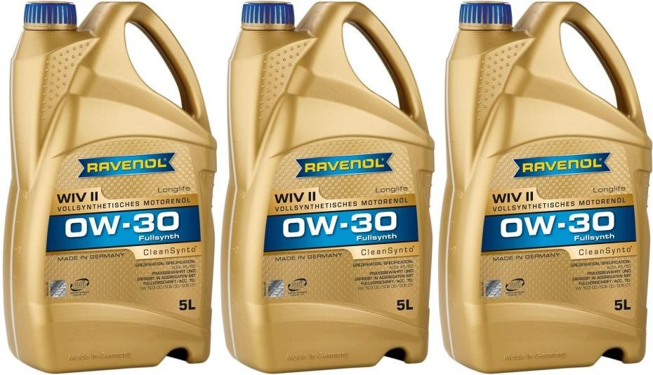 Ravenol WIV SAE 0W-30 Longlife II Motoröl 3x 5 = 15 Liter