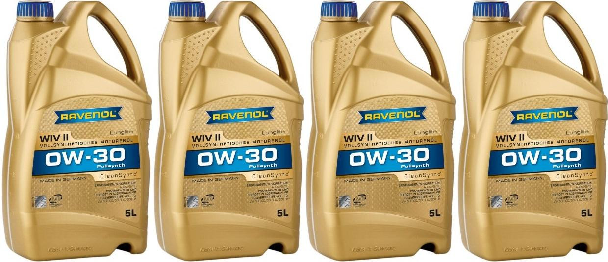 Ravenol WIV SAE 0W-30 Longlife II Motoröl 4x 5 = 20 Liter