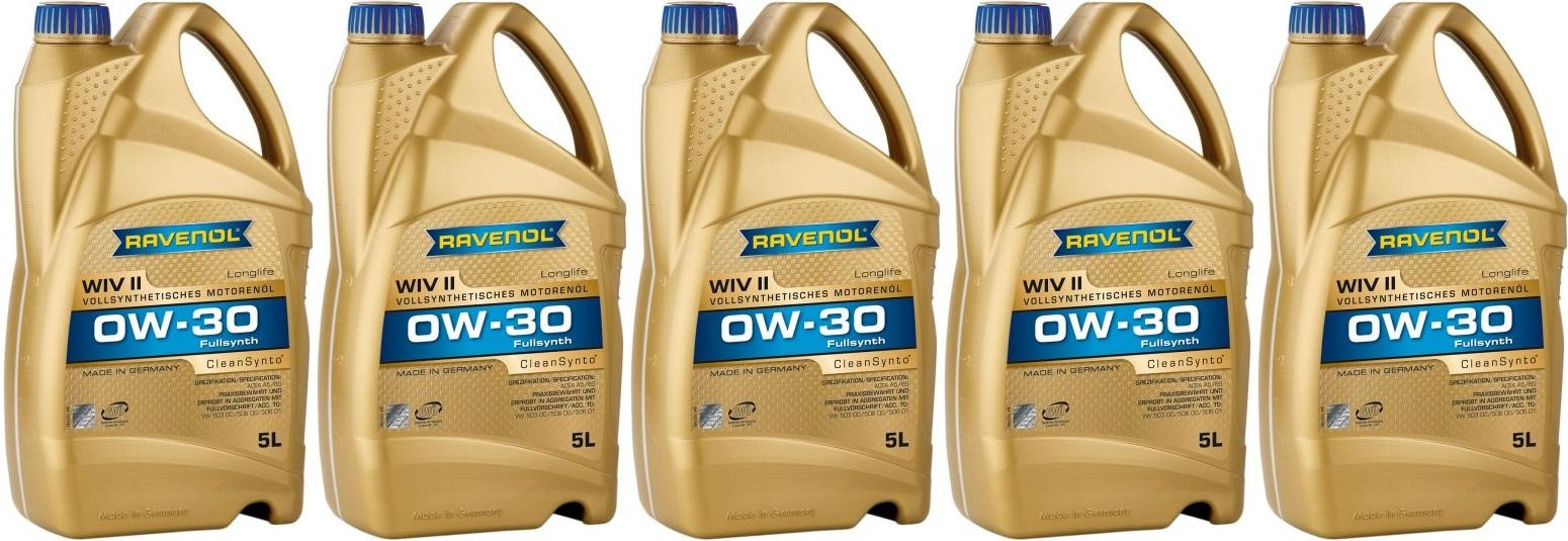 Ravenol WIV SAE 0W-30 Longlife II Motoröl 5x 5 = 25 Liter