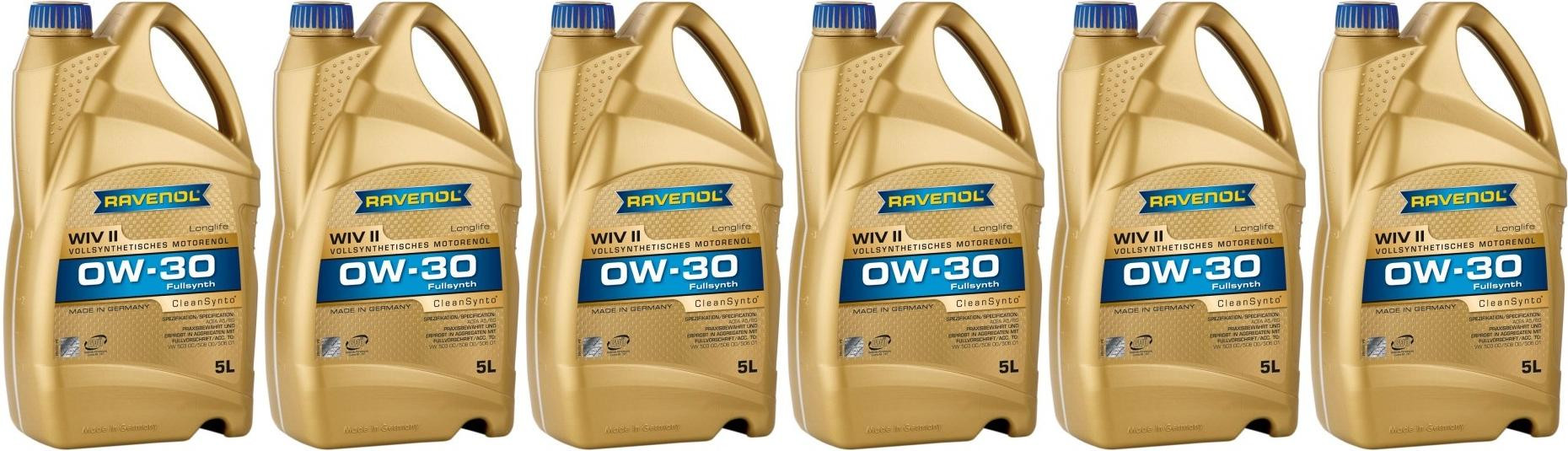 Ravenol WIV SAE 0W-30 Longlife II Motoröl 6x 5 = 30 Liter