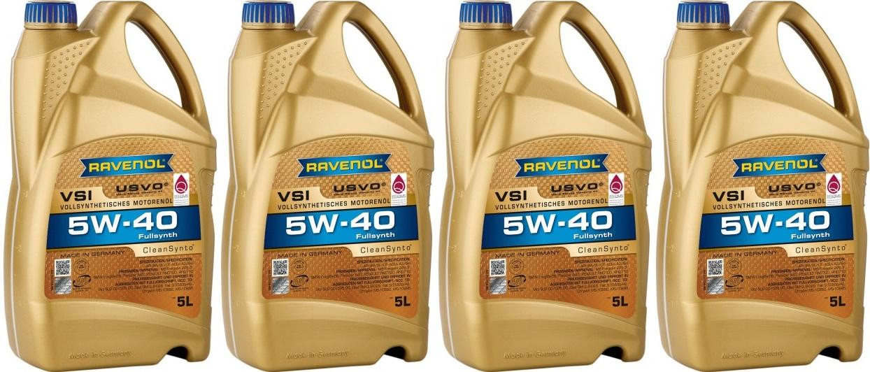 Ravenol VSI SAE 5W-40 Vollsynth Motoröl 4x 5 = 20 Liter