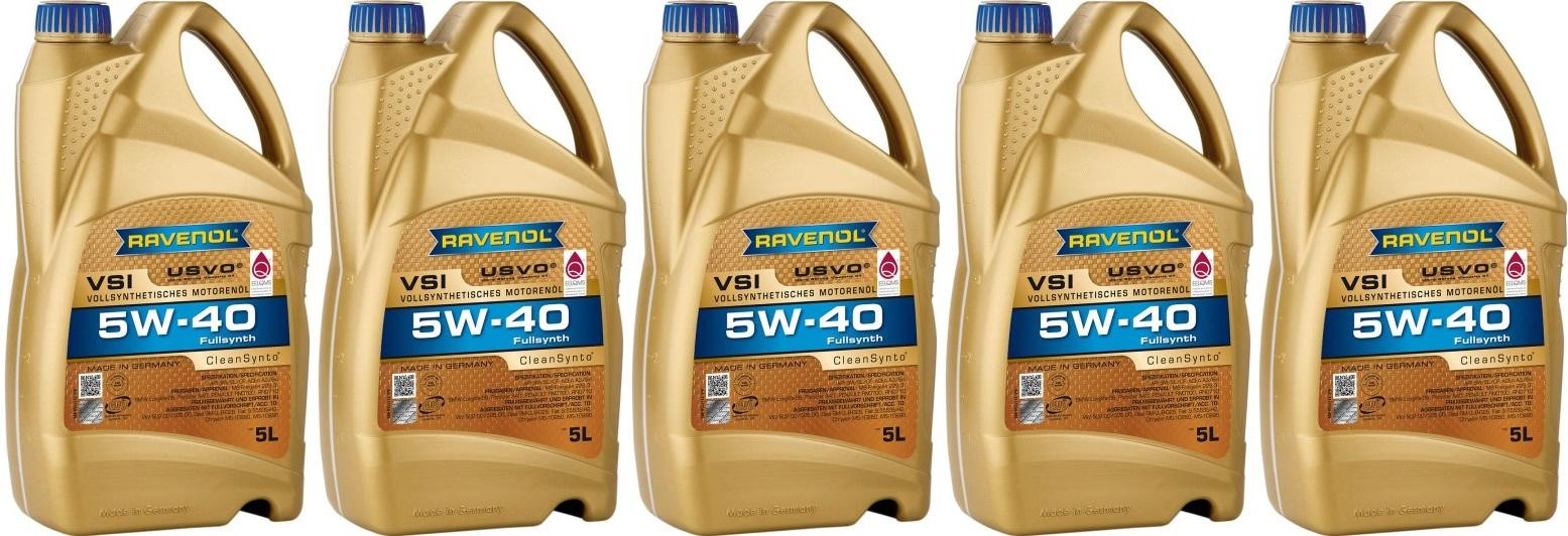 Ravenol VSI SAE 5W-40 Vollsynth Motoröl 5x 5 = 25 Liter