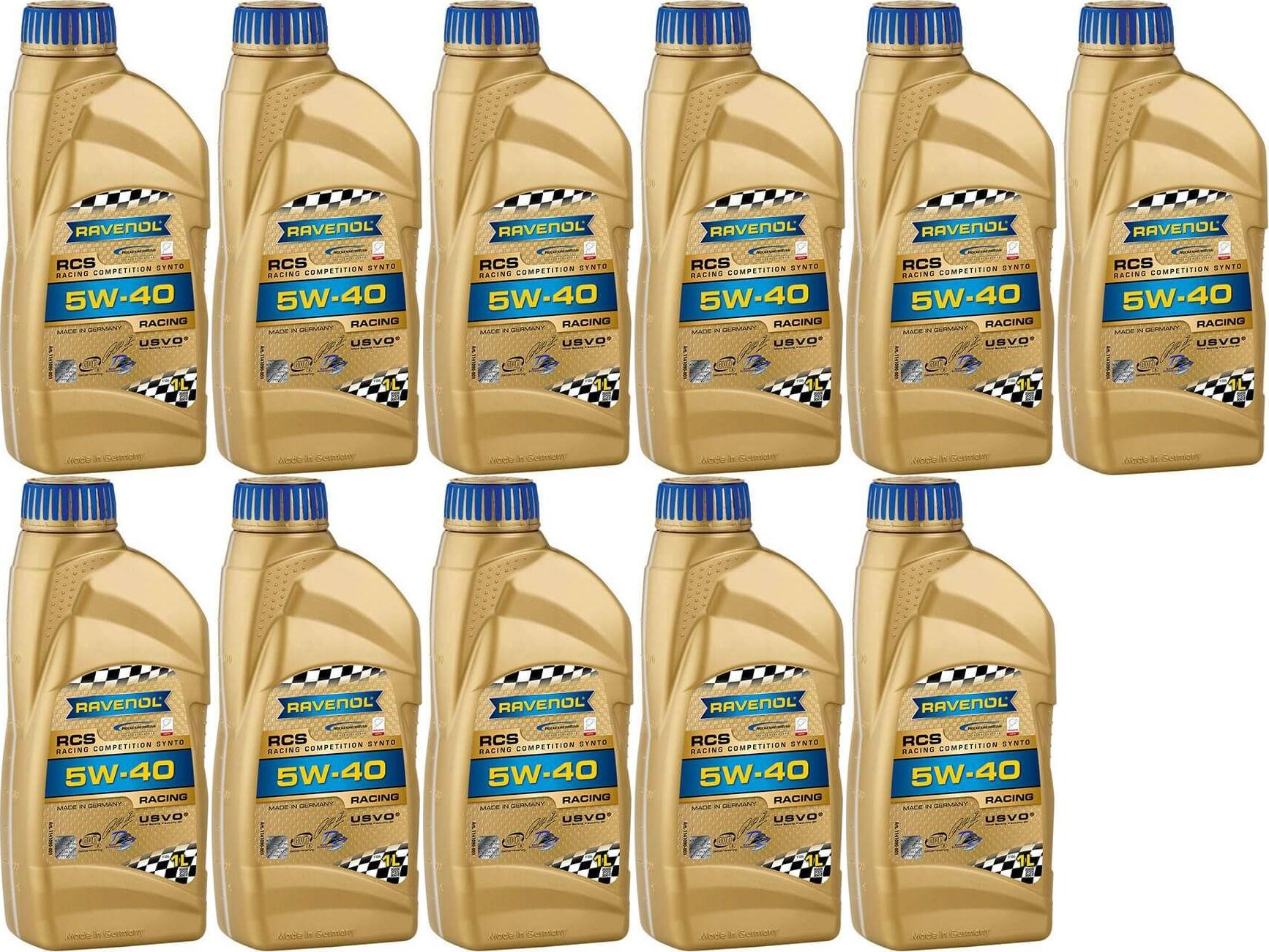 Ravenol RCS Racing Competition Synto SAE 5W-40 Motoröl 11x 1l = 11 Liter