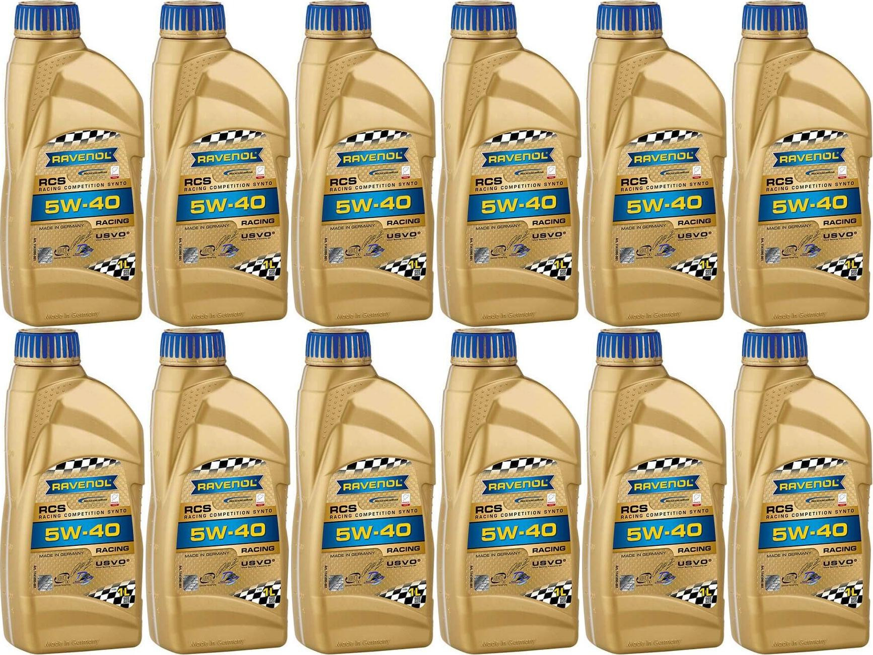 Ravenol RCS Racing Competition Synto SAE 5W-40 Motoröl 12x 1l = 12 Liter