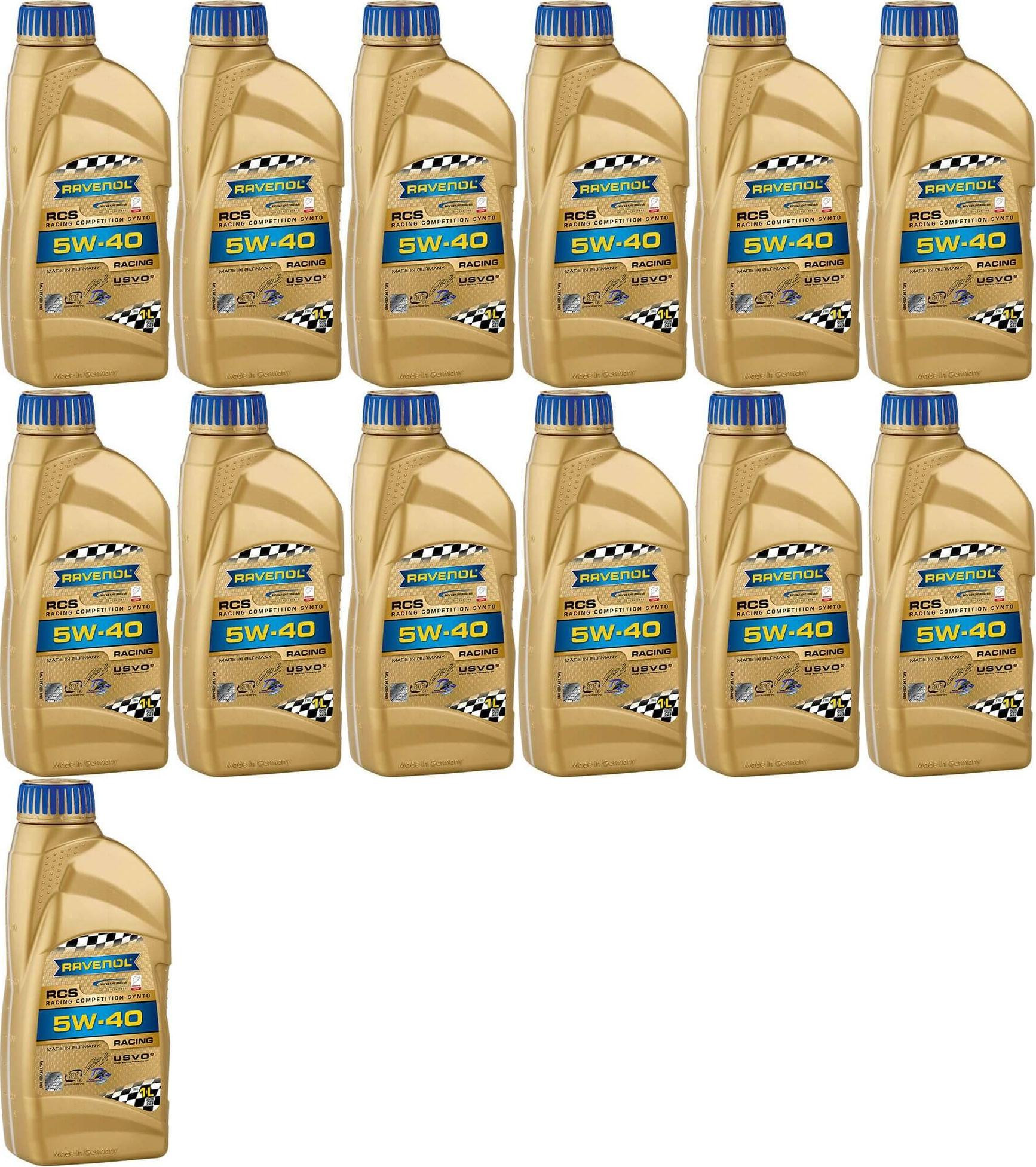 Ravenol RCS Racing Competition Synto SAE 5W-40 Motoröl 13x 1l = 13 Liter