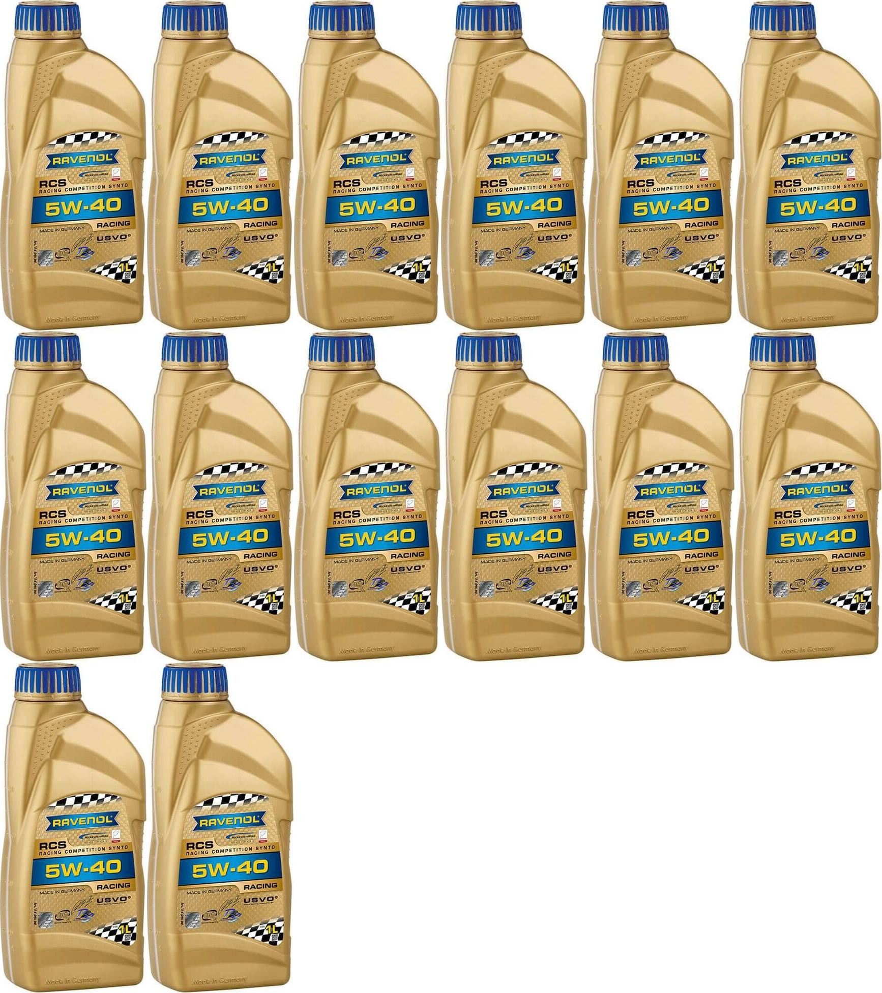 Ravenol RCS Racing Competition Synto SAE 5W-40 Motoröl 14x 1l = 14 Liter