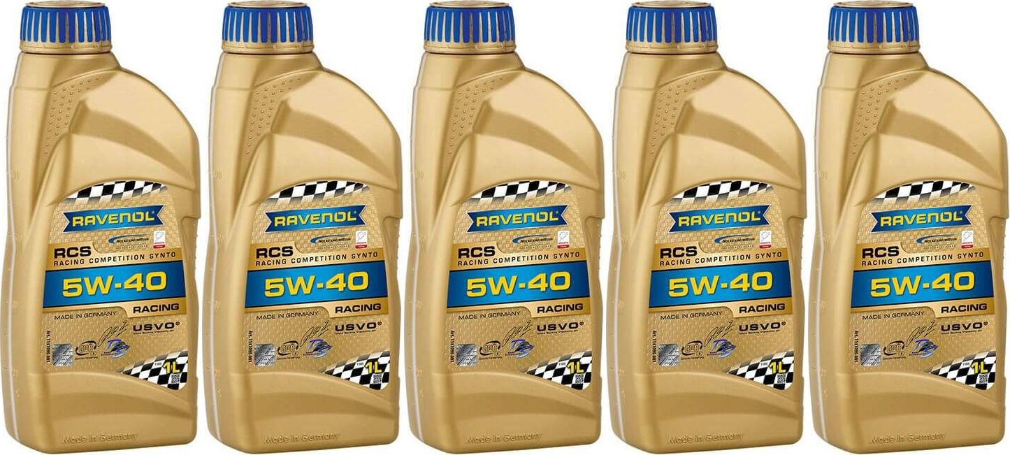 Ravenol RCS Racing Competition Synto SAE 5W-40 Motoröl 5x 1l = 5 Liter