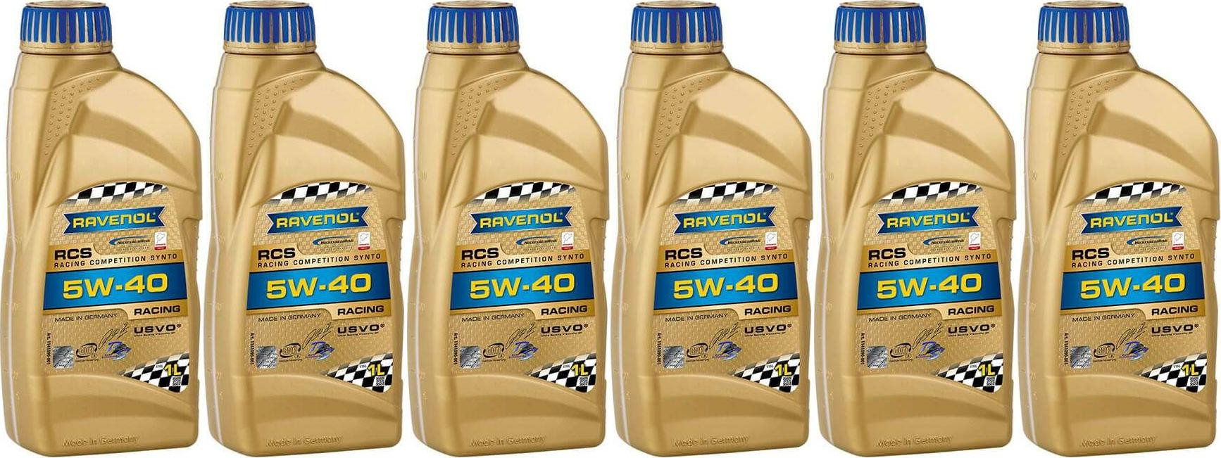 Ravenol RCS Racing Competition Synto SAE 5W-40 Motoröl 6x 1l = 6 Liter