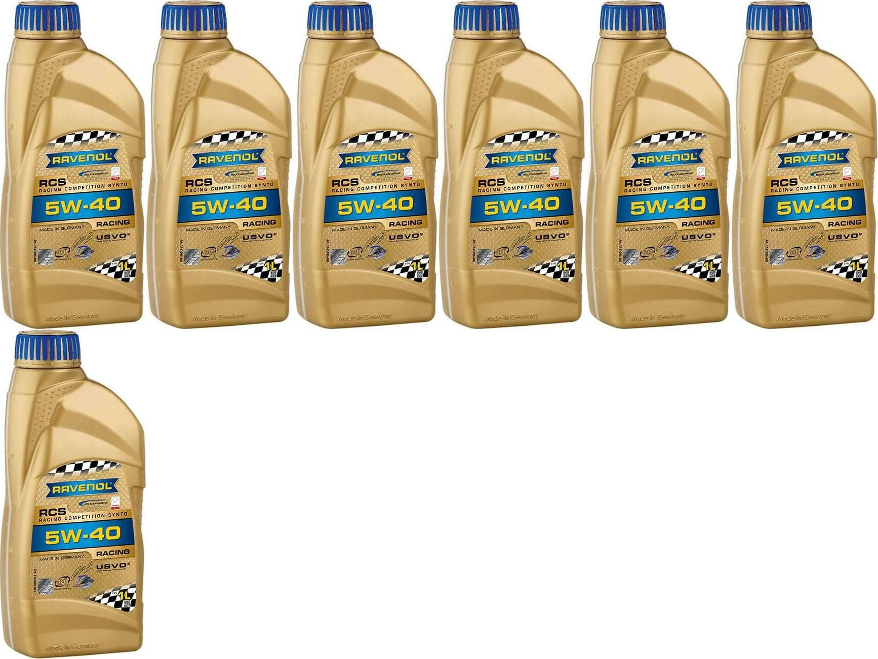 Ravenol RCS Racing Competition Synto SAE 5W-40 Motoröl 7x 1l = 7 Liter