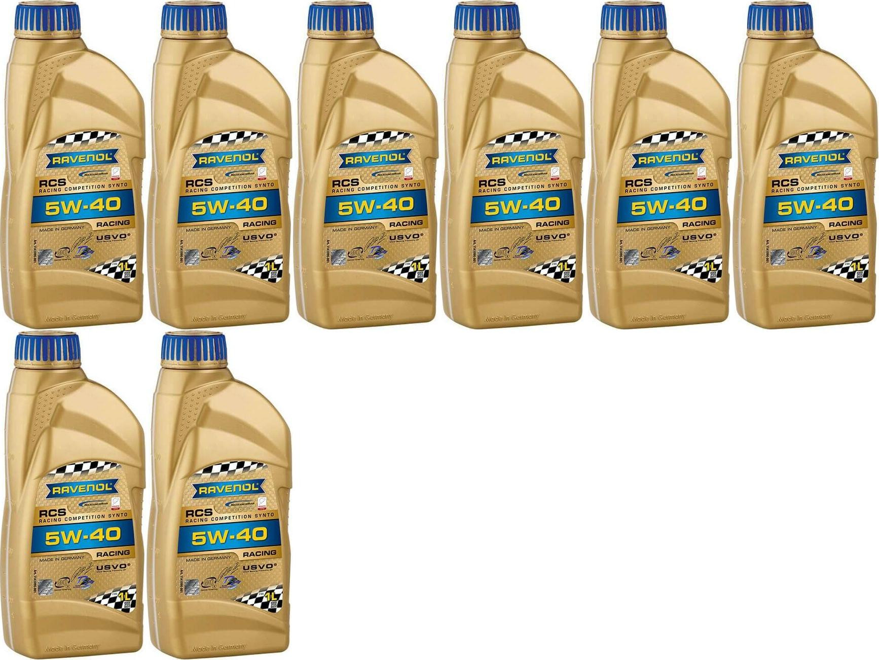 Ravenol RCS Racing Competition Synto SAE 5W-40 Motoröl 8x 1l = 8 Liter