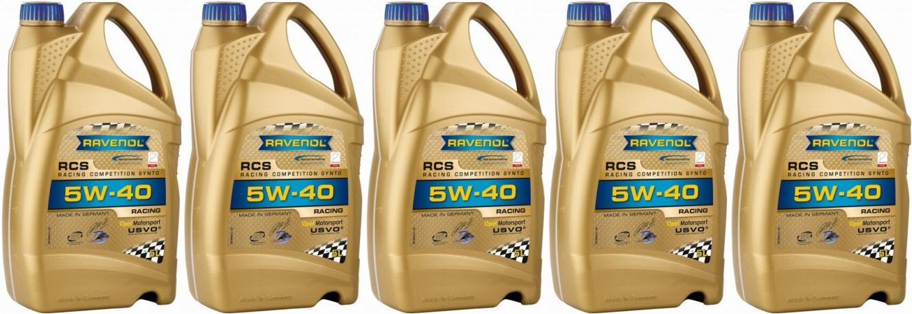 Ravenol RCS Racing Competition Synto SAE 5W-40 Motoröl 5x 5 = 25 Liter