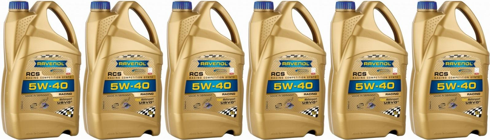 Ravenol RCS Racing Competition Synto SAE 5W-40 Motoröl 6x 5 = 30 Liter