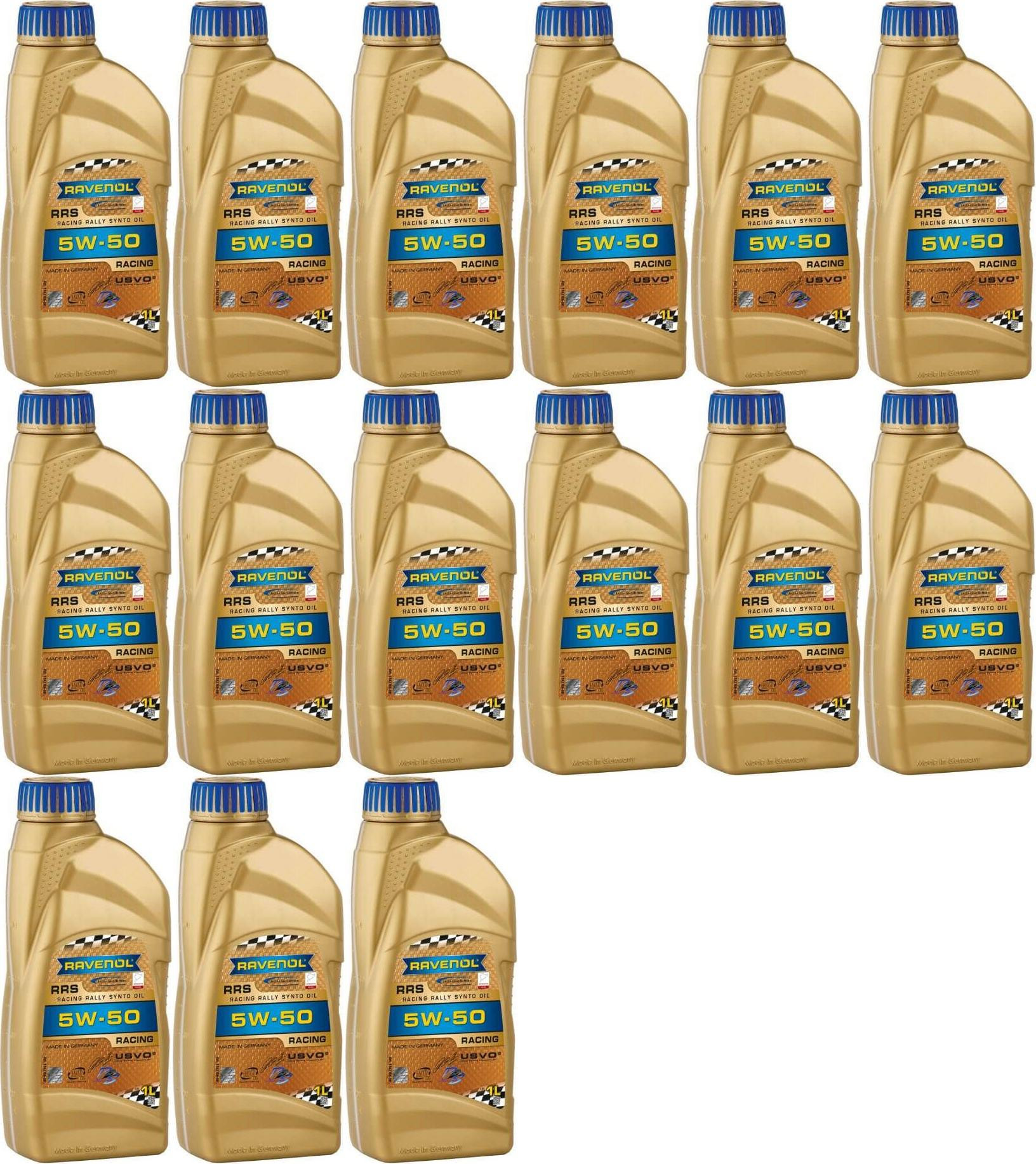Ravenol RRS RACING RALLYE SYNTO SAE 5W50 Motoröl 15x 1l = 15 Liter